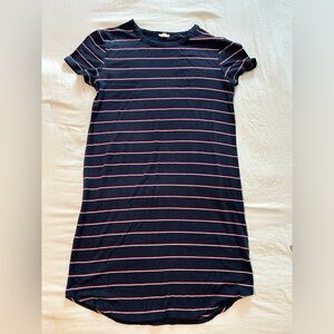Garage Navy and Red Striped Mini Dress